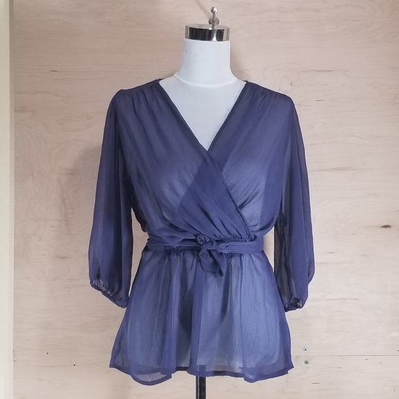 Express Tops - 🦋Express Purple Babydoll Blouse Size M